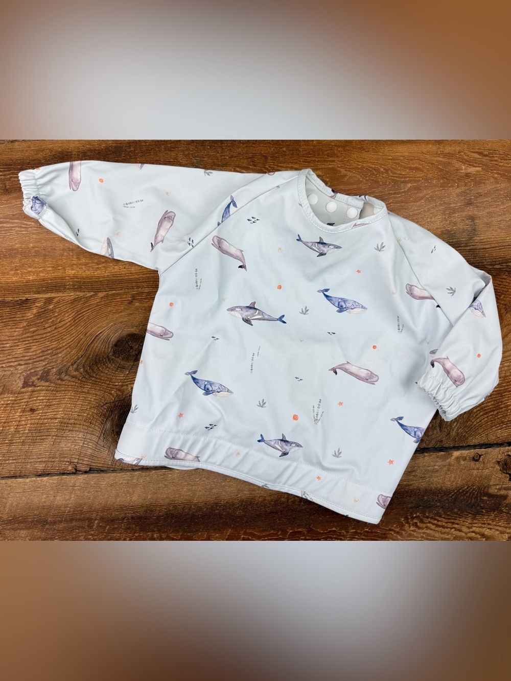 Waterproof Long Sleeve Whale Bib